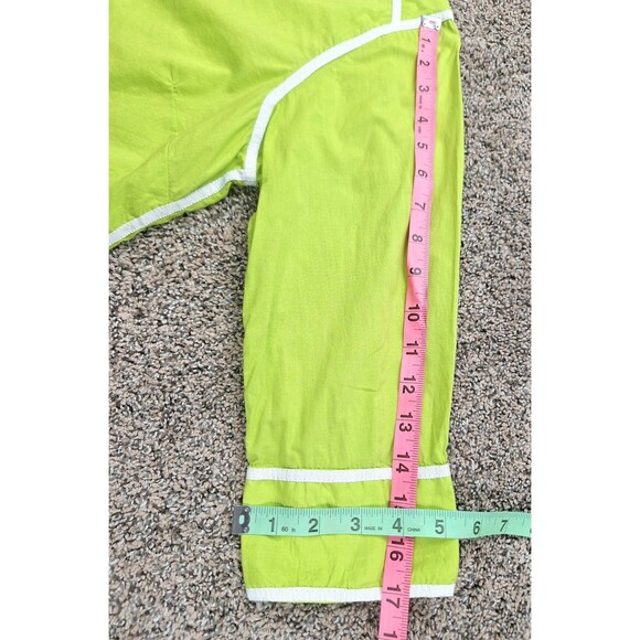 Gretchen‎ Scott Lime Green White Piping Button Down Shirt Size Medium - Picture 6 of 6